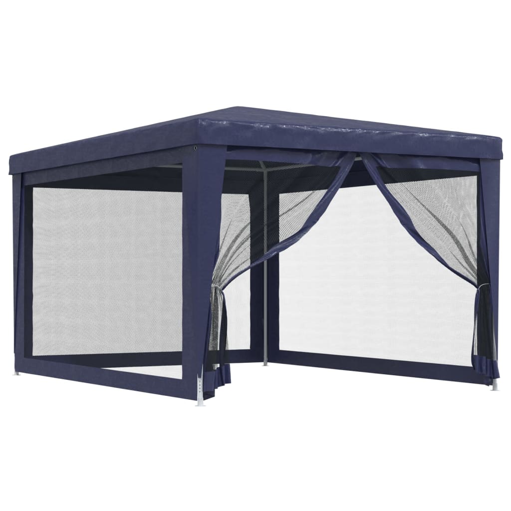 Partytent met 4 mesh zijwanden 3x4 m HDPE blauw is nu te koop bij PeponiXL, paradijselijk wonen!