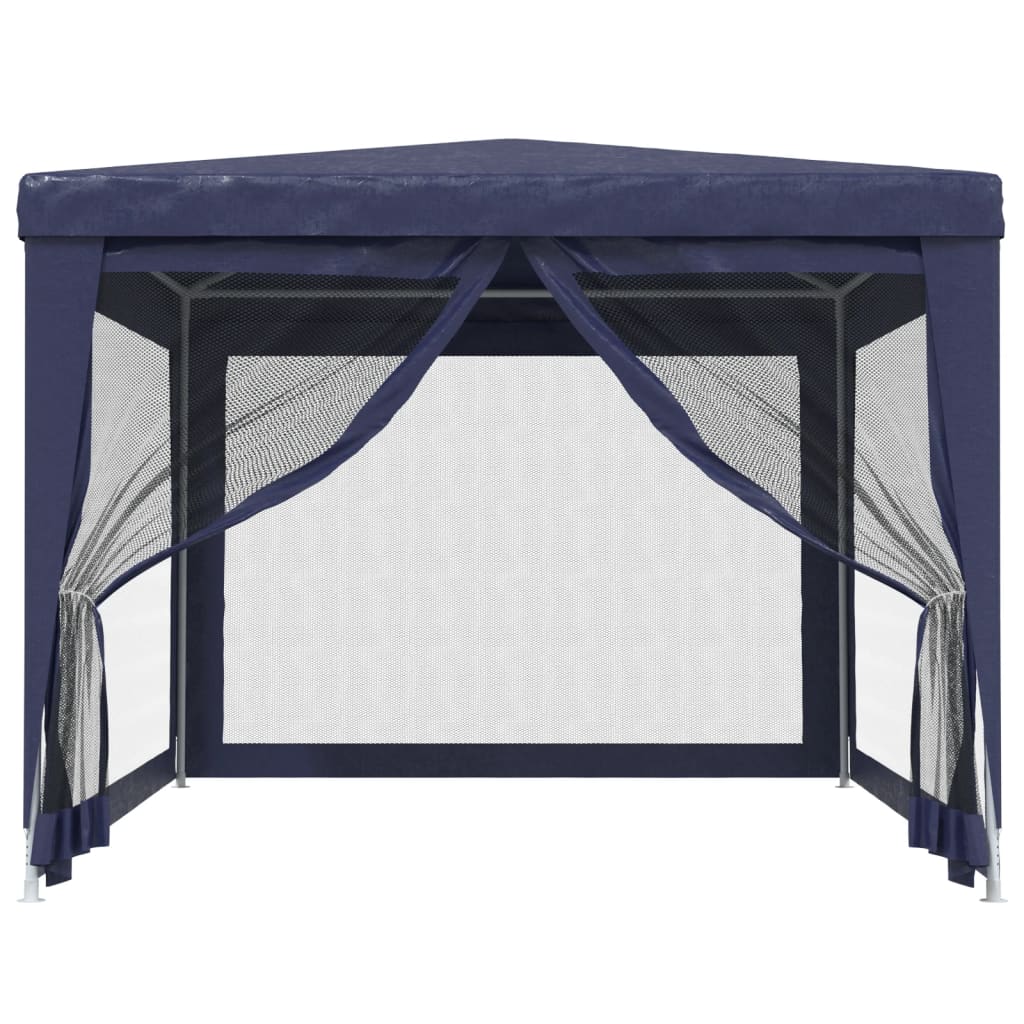 Partytent met 4 mesh zijwanden 3x4 m HDPE blauw is nu te koop bij PeponiXL, paradijselijk wonen!
