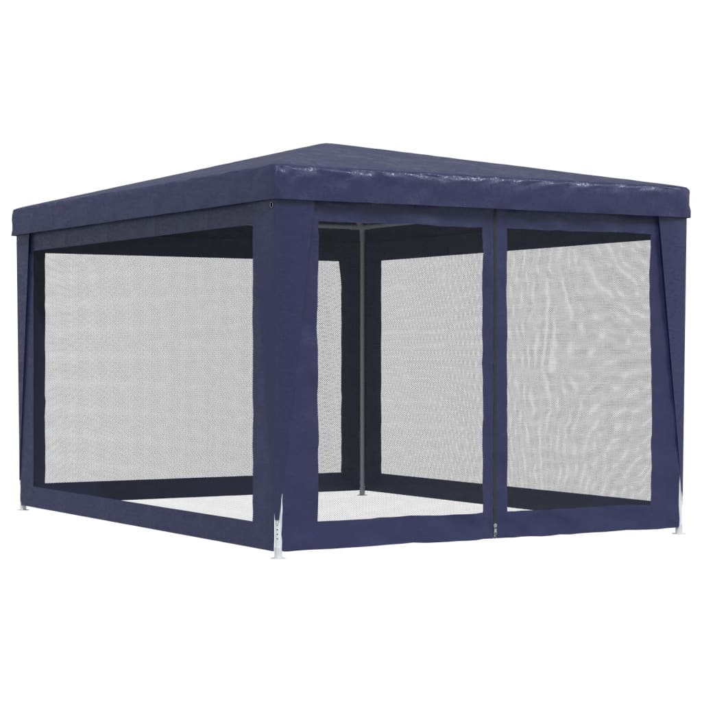 Partytent met 4 mesh zijwanden 3x4 m HDPE blauw is nu te koop bij PeponiXL, paradijselijk wonen!