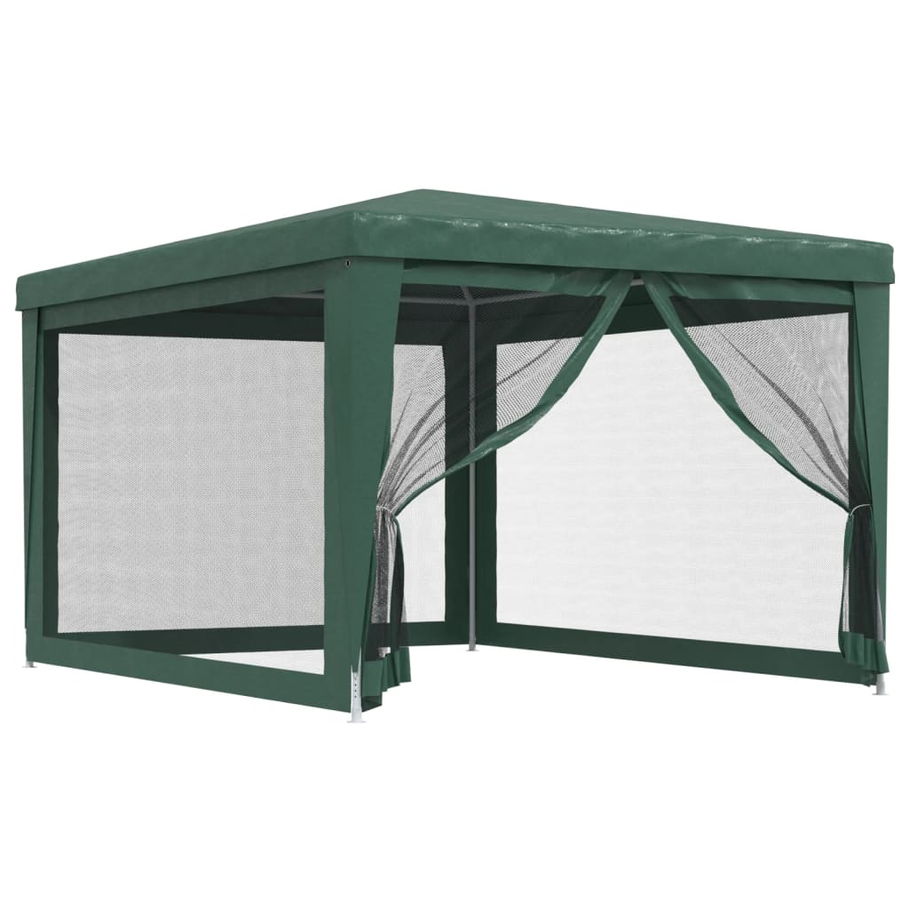 Partytent met 4 mesh zijwanden 3x4 m HDPE groen is nu te koop bij PeponiXL, paradijselijk wonen!