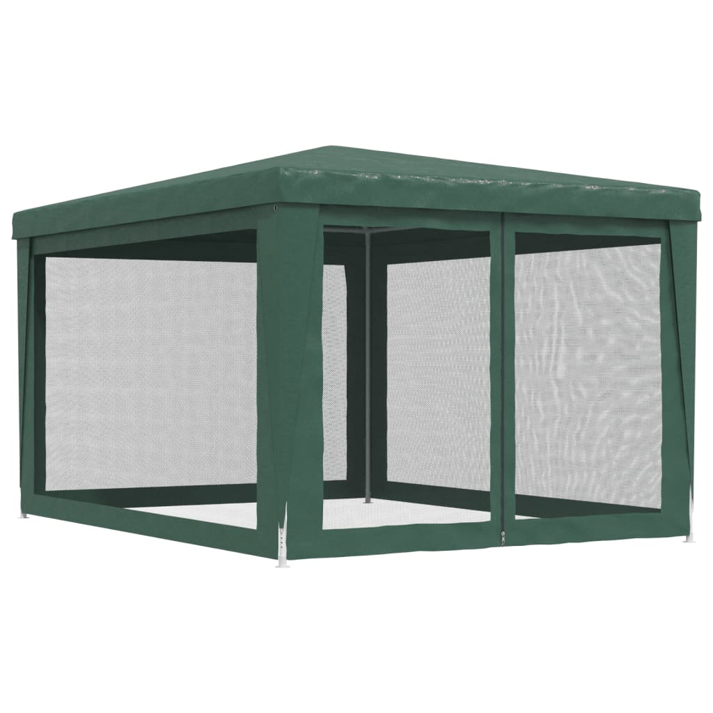 Partytent met 4 mesh zijwanden 3x4 m HDPE groen is nu te koop bij PeponiXL, paradijselijk wonen!