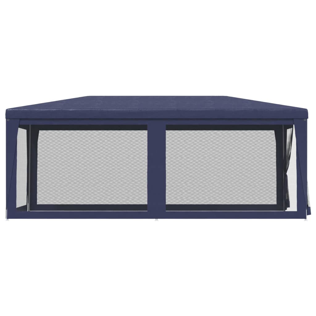 Partytent met 6 mesh zijwanden 3x6 m HDPE blauw is nu te koop bij PeponiXL, paradijselijk wonen!