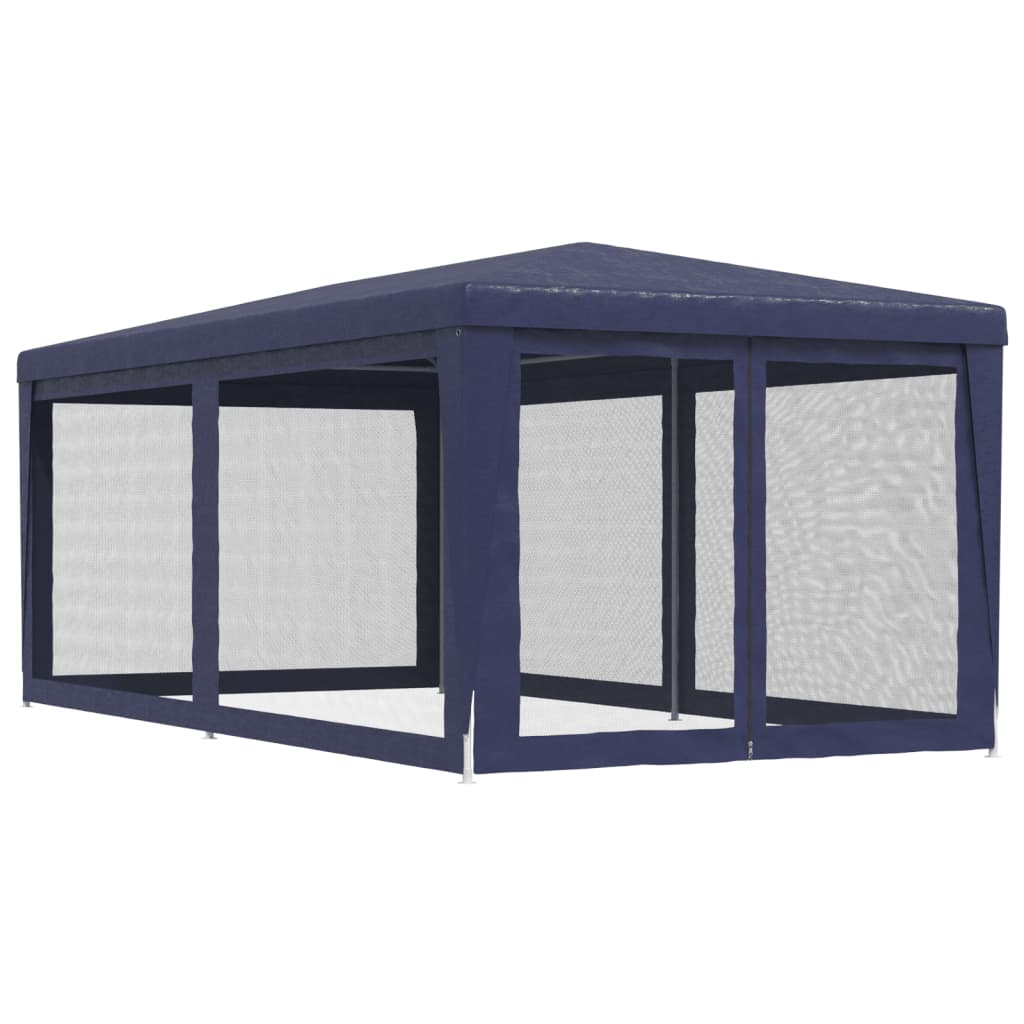 Partytent met 6 mesh zijwanden 3x6 m HDPE blauw is nu te koop bij PeponiXL, paradijselijk wonen!