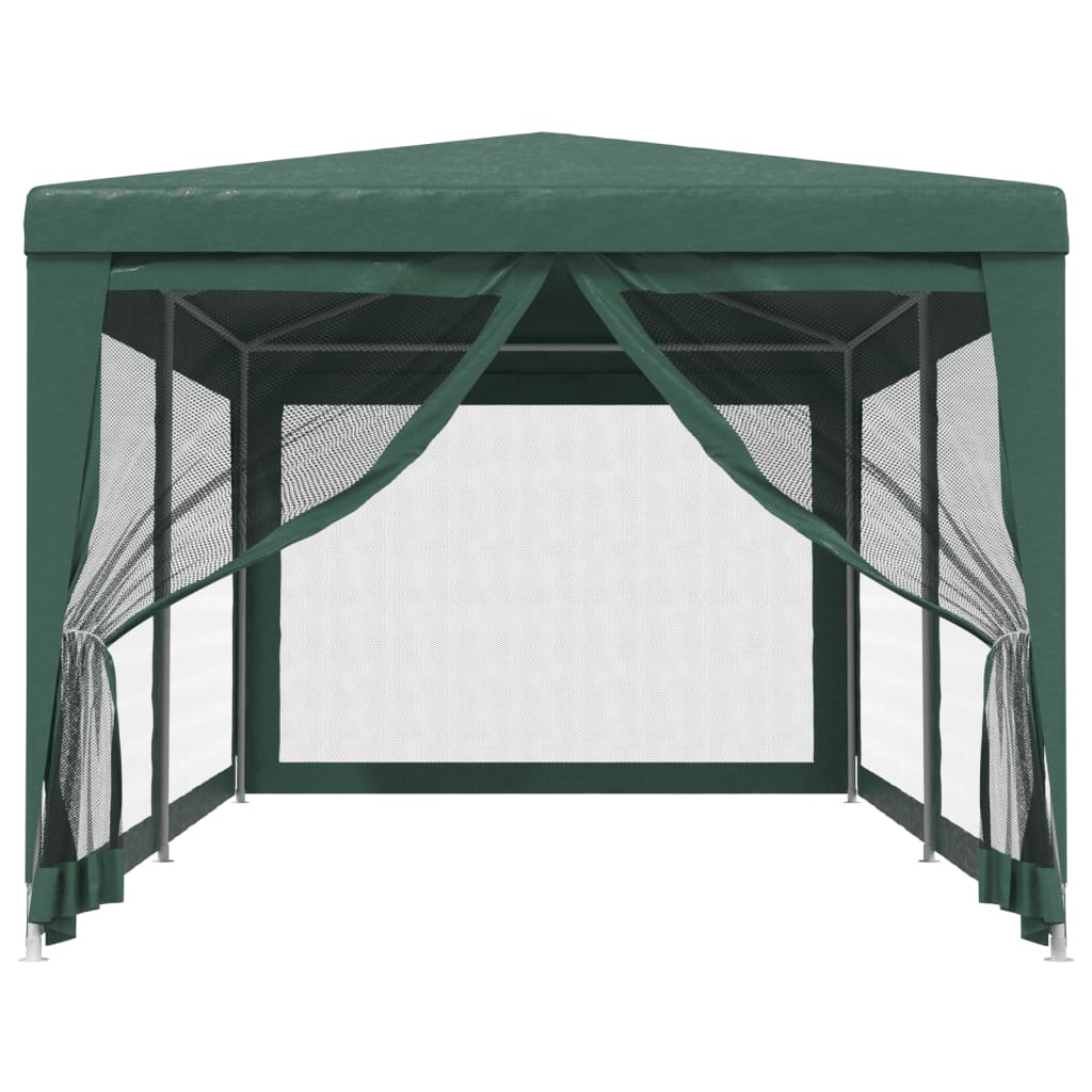 Partytent met 6 mesh zijwanden 3x6 m HDPE groen is nu te koop bij PeponiXL, paradijselijk wonen!
