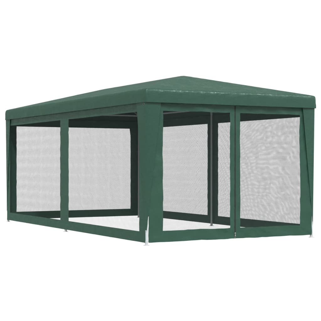 Partytent met 6 mesh zijwanden 3x6 m HDPE groen is nu te koop bij PeponiXL, paradijselijk wonen!