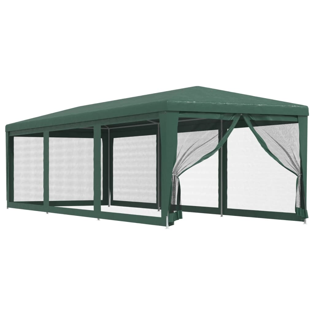 Partytent met 8 mesh zijwanden 3x9 m HDPE groen is nu te koop bij PeponiXL, paradijselijk wonen!