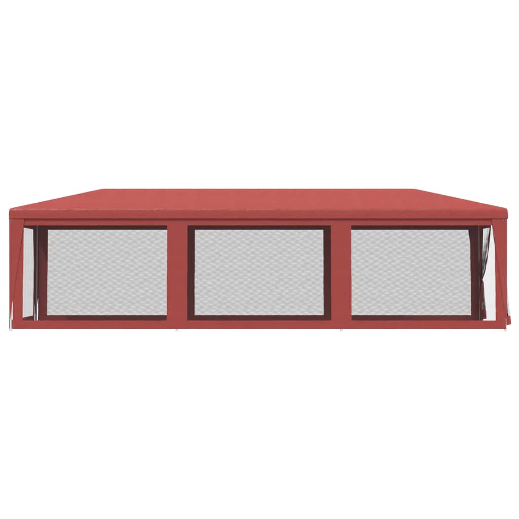 Partytent met 8 mesh zijwanden 3x9 m HDPE rood is nu te koop bij PeponiXL, paradijselijk wonen!