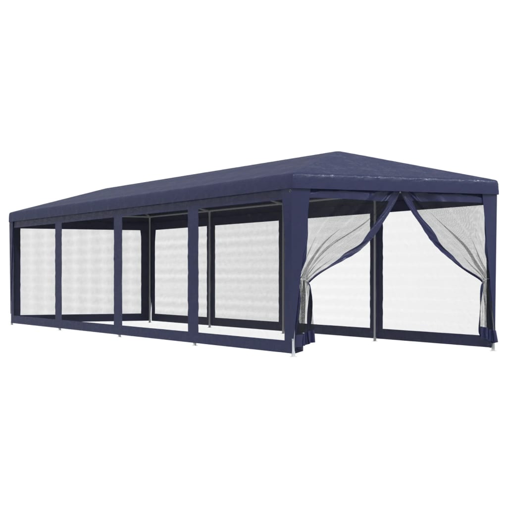Partytent met 10 mesh zijwanden 3x12 m HDPE blauw is nu te koop bij PeponiXL, paradijselijk wonen!
