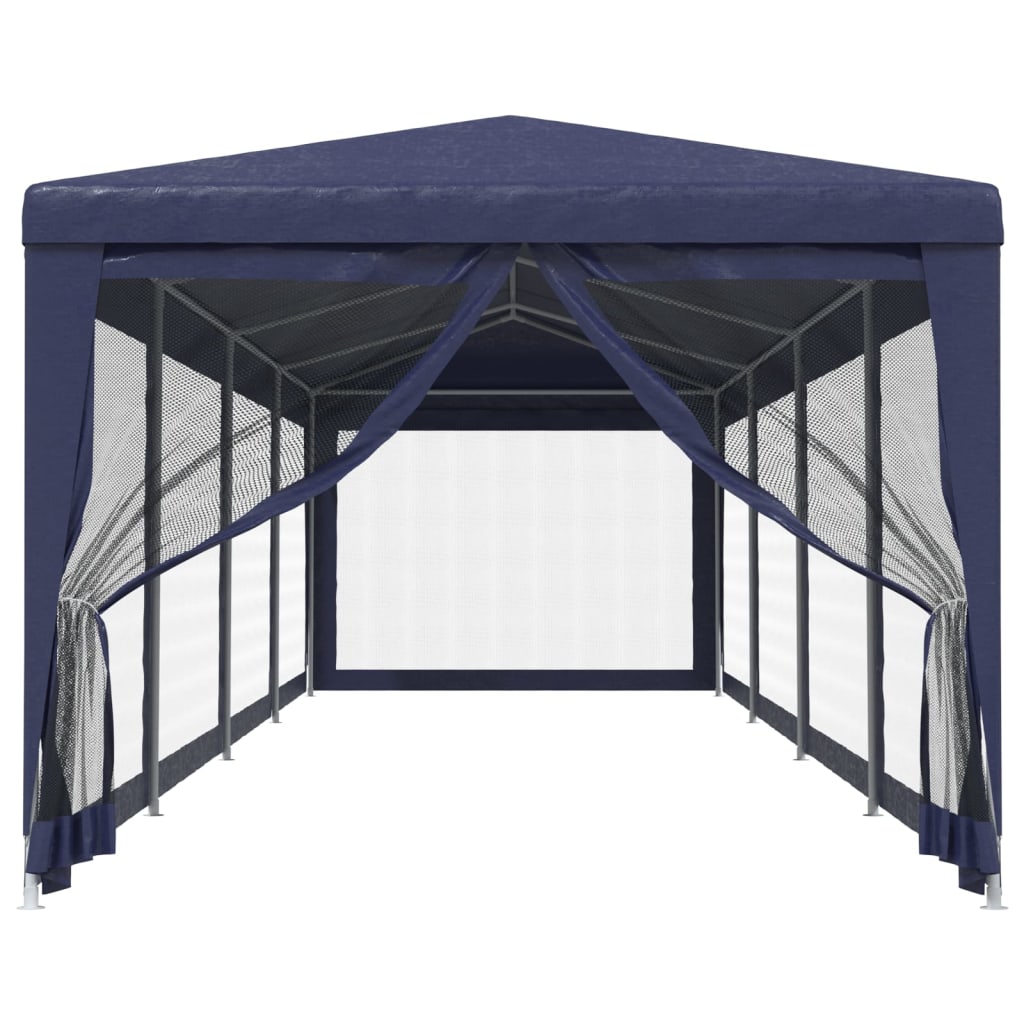 Partytent met 10 mesh zijwanden 3x12 m HDPE blauw is nu te koop bij PeponiXL, paradijselijk wonen!