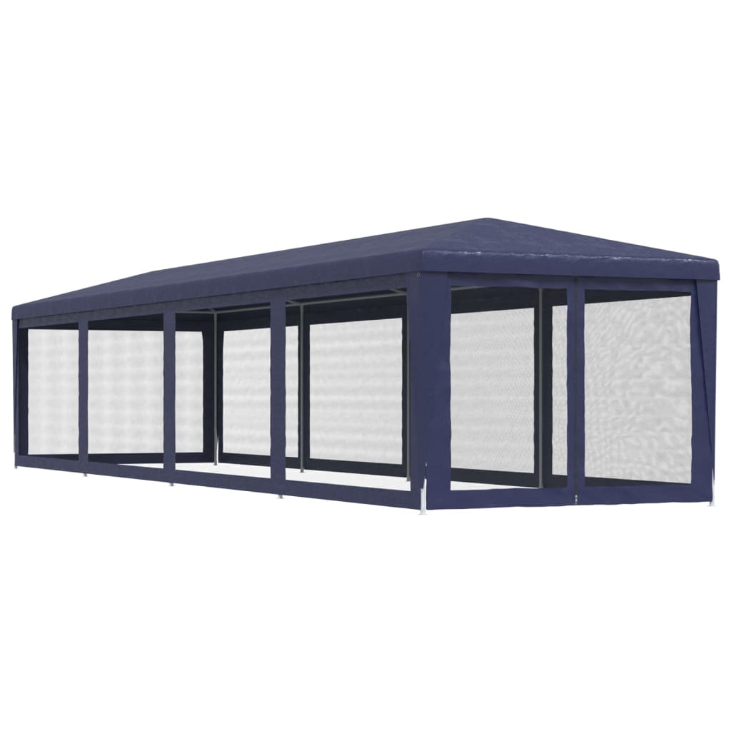 Partytent met 10 mesh zijwanden 3x12 m HDPE blauw is nu te koop bij PeponiXL, paradijselijk wonen!