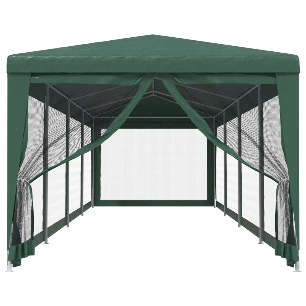 Partytent met 10 mesh zijwanden 3x12 m HDPE groen is nu te koop bij PeponiXL, paradijselijk wonen!