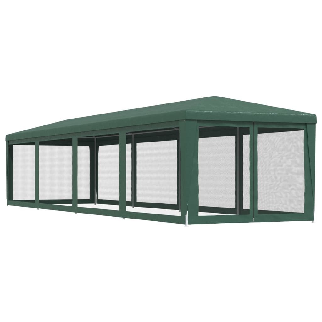 Partytent met 10 mesh zijwanden 3x12 m HDPE groen is nu te koop bij PeponiXL, paradijselijk wonen!