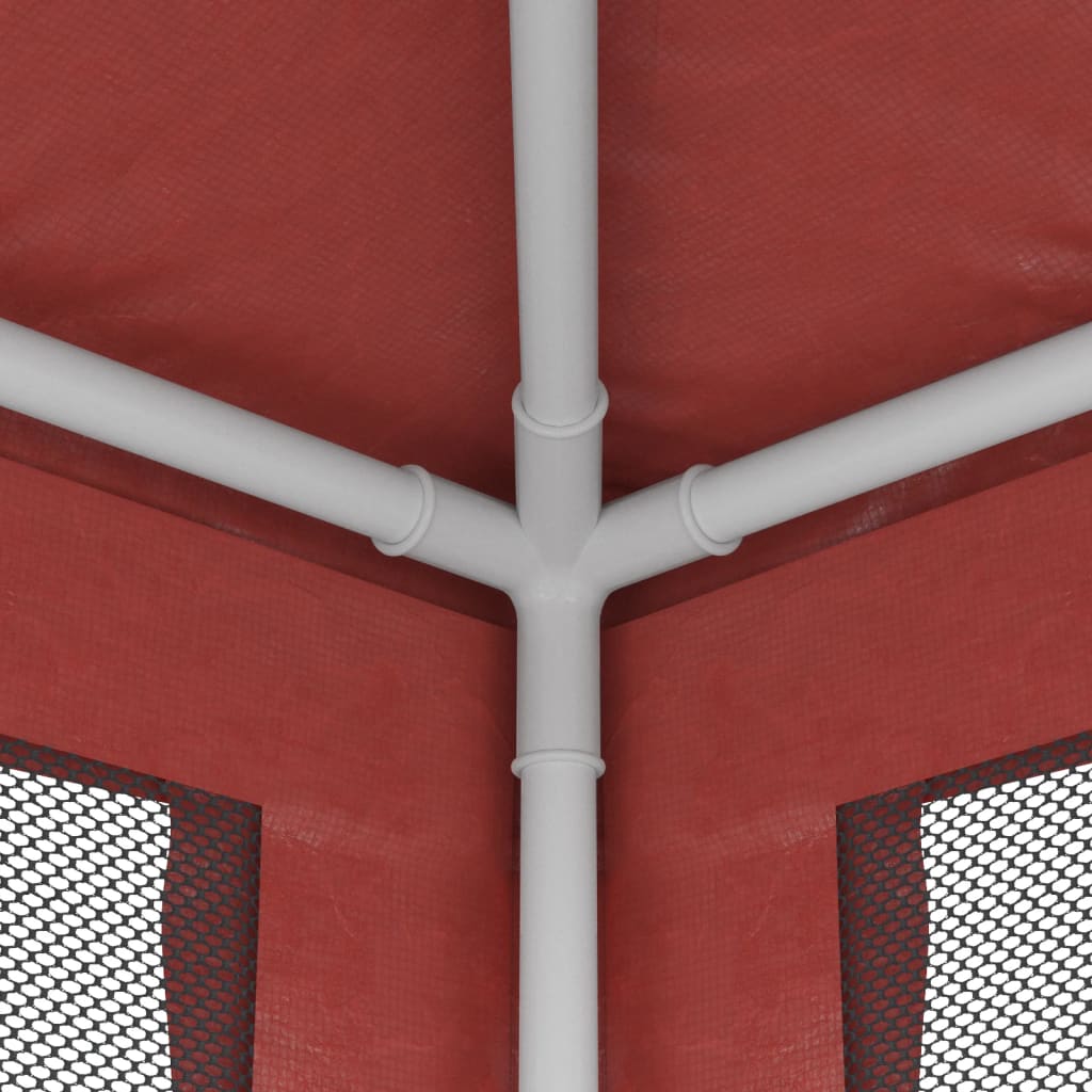 Partytent met 10 mesh zijwanden 3x12 m HDPE rood is nu te koop bij PeponiXL, paradijselijk wonen!
