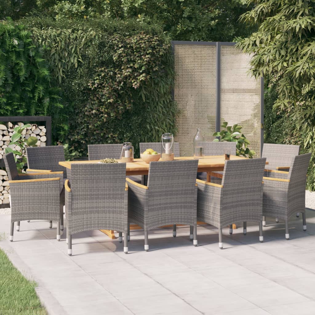 11-delige Tuinset met kussens grijs is nu te koop bij PeponiXL, paradijselijk wonen!
