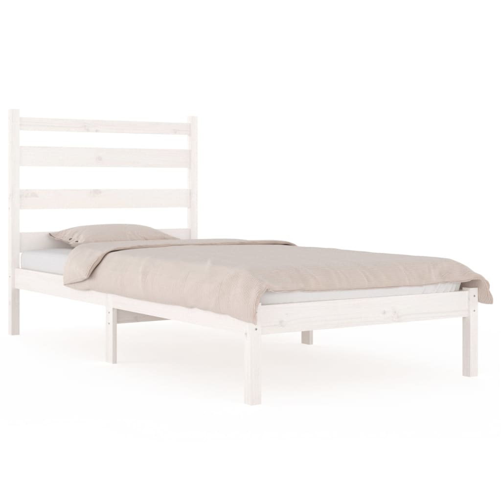 Bedframe massief grenenhout wit 100x200 cm is nu te koop bij PeponiXL, paradijselijk wonen!