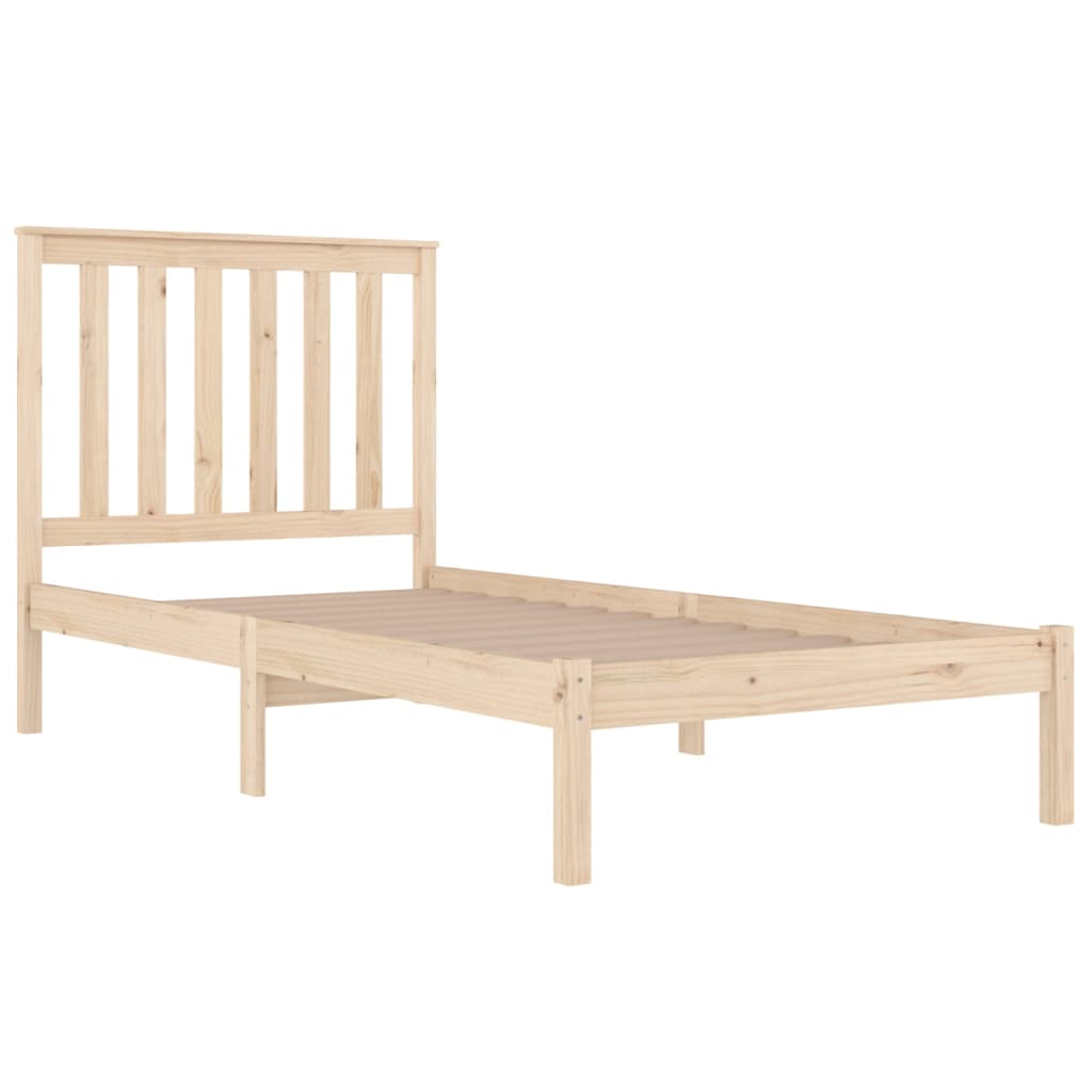 Bedframe massief grenenhout zwart 75x190 cm is nu te koop bij PeponiXL, paradijselijk wonen!