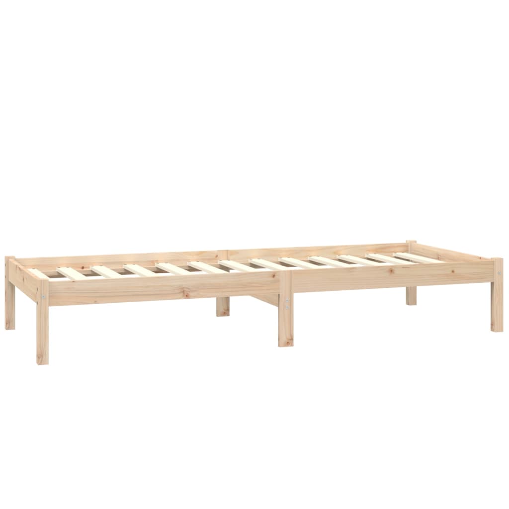 Bedframe massief grenenhout zwart 75x190 cm is nu te koop bij PeponiXL, paradijselijk wonen!