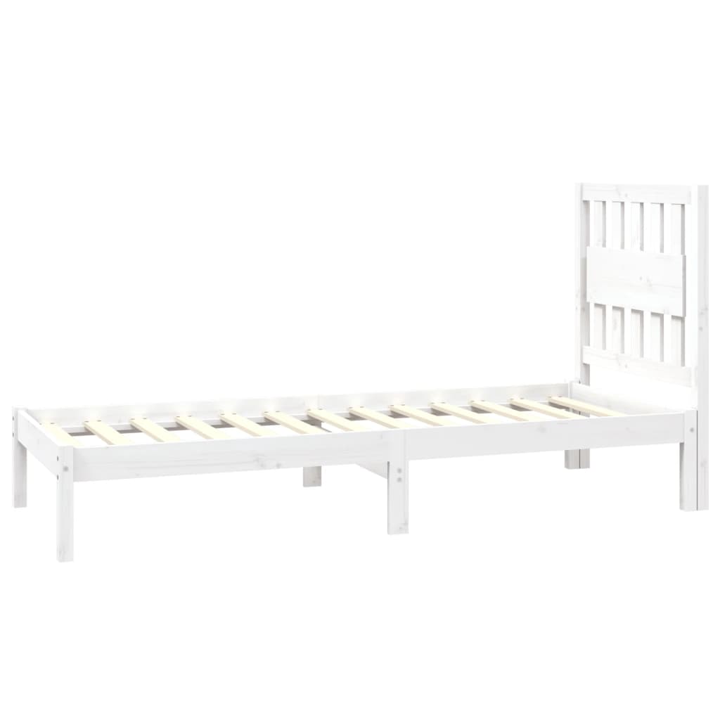 Bedframe massief grenenhout wit 75x190 cm is nu te koop bij PeponiXL, paradijselijk wonen!