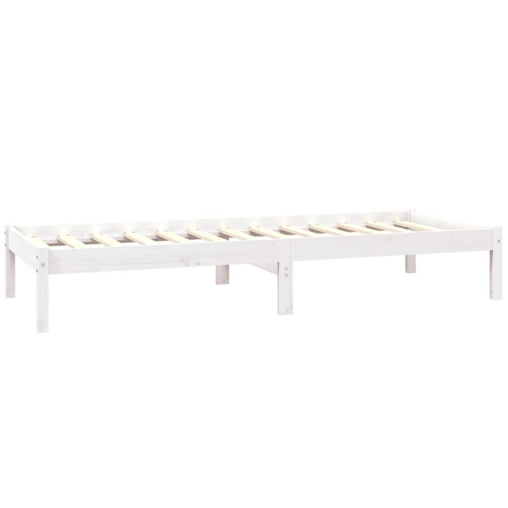 Bedframe massief grenenhout wit 75x190 cm is nu te koop bij PeponiXL, paradijselijk wonen!