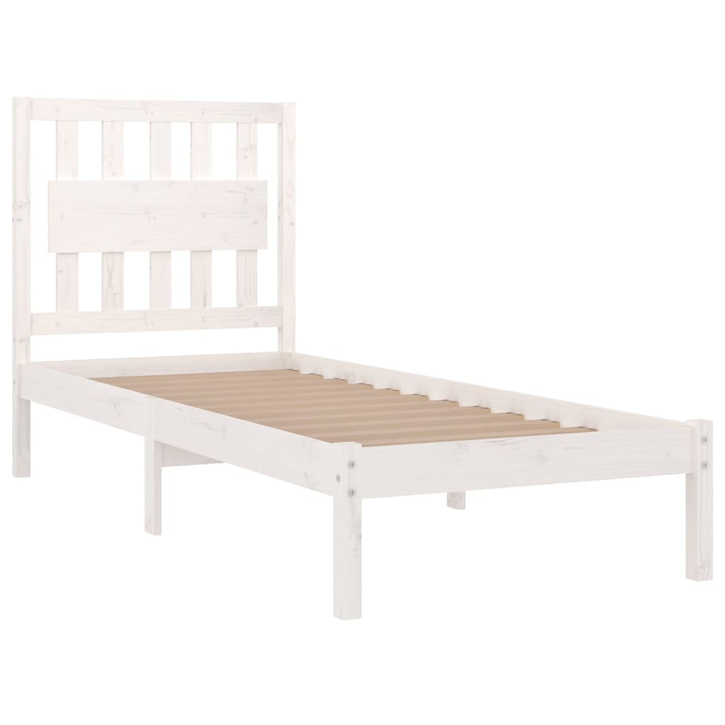 Bedframe massief grenenhout wit 90x190 cm is nu te koop bij PeponiXL, paradijselijk wonen!
