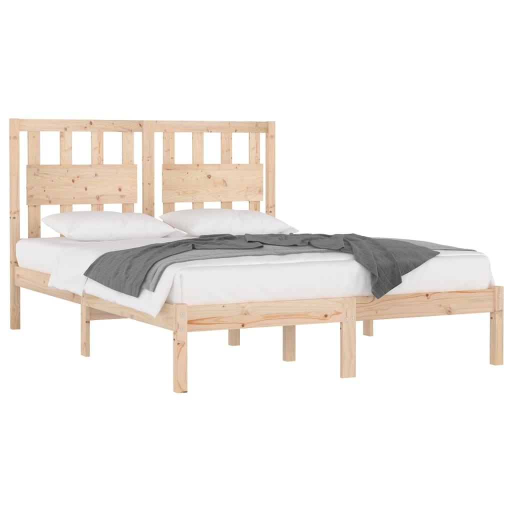 Bedframe massief grenenhout 135x190 cm is nu te koop bij PeponiXL, paradijselijk wonen!