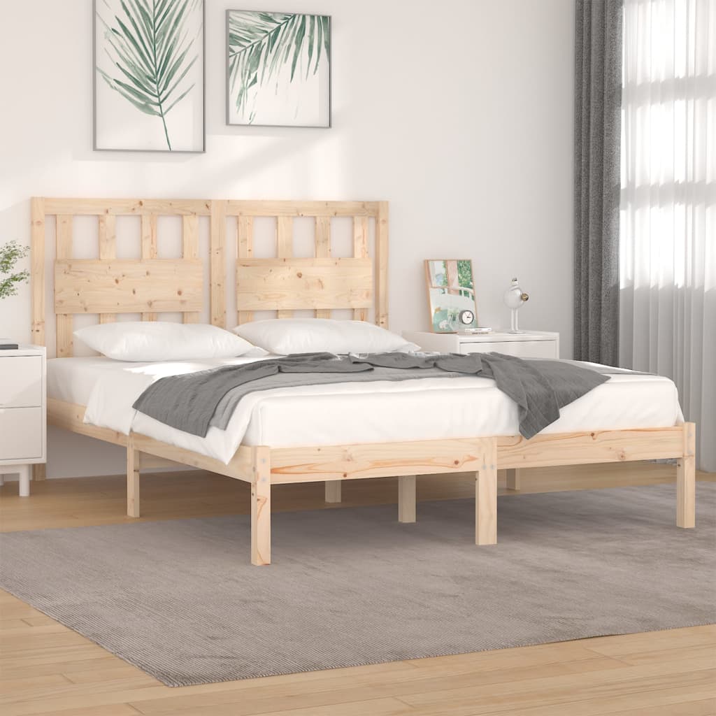 Bedframe massief grenenhout 135x190 cm is nu te koop bij PeponiXL, paradijselijk wonen!