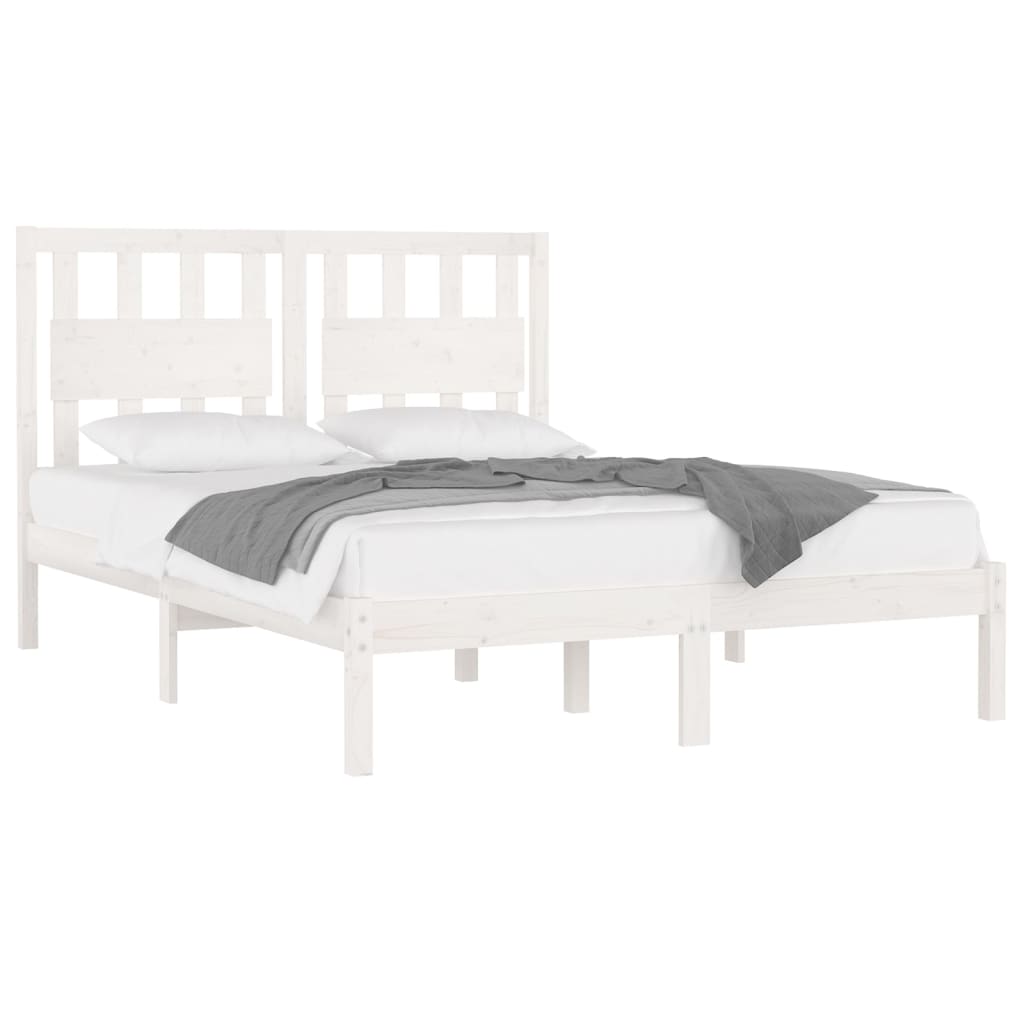 Bedframe massief grenenhout wit 140x190 cm is nu te koop bij PeponiXL, paradijselijk wonen!