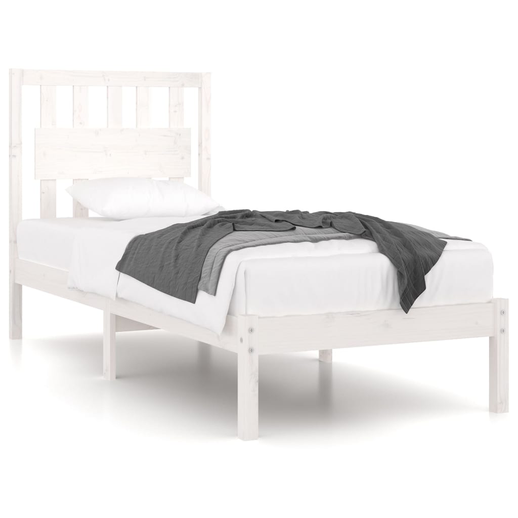 Bedframe massief grenenhout wit 90x200 cm is nu te koop bij PeponiXL, paradijselijk wonen!