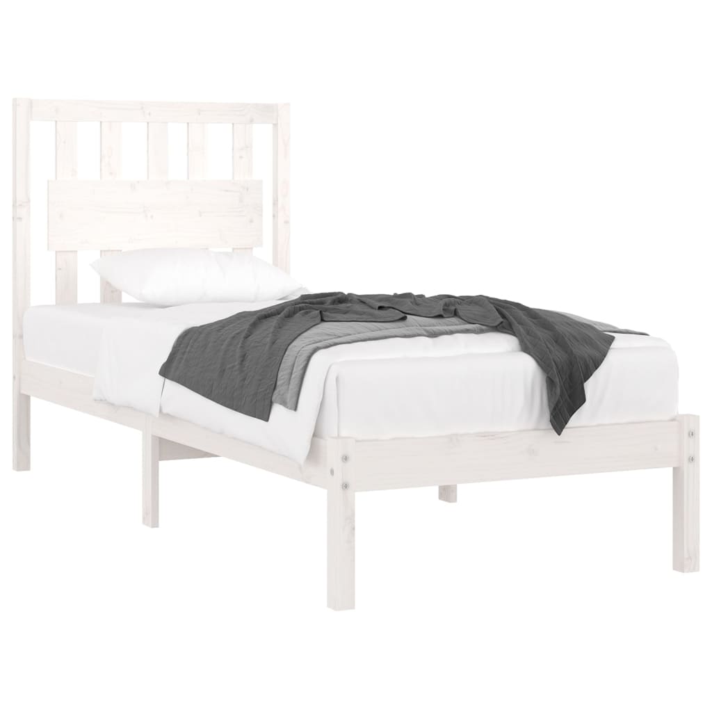 Bedframe massief grenenhout wit 90x200 cm is nu te koop bij PeponiXL, paradijselijk wonen!