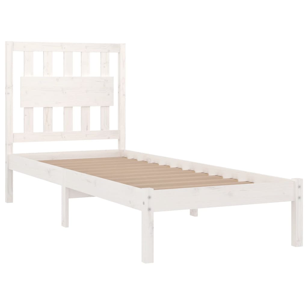 Bedframe massief grenenhout wit 90x200 cm is nu te koop bij PeponiXL, paradijselijk wonen!