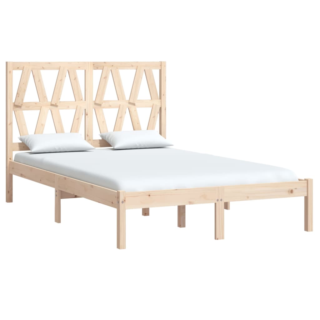 Bedframe massief grenenhout 135x190 cm is nu te koop bij PeponiXL, paradijselijk wonen!