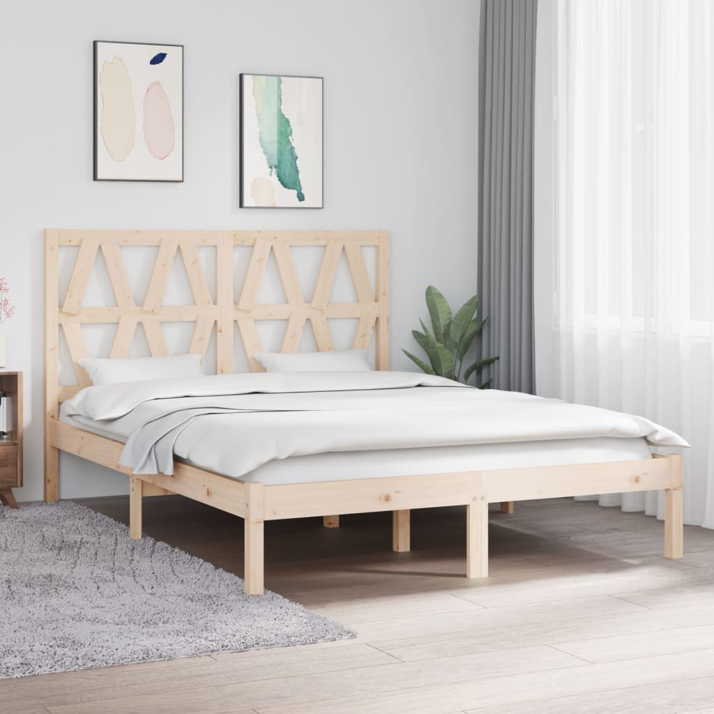 Bedframe massief grenenhout 140x190 cm is nu te koop bij PeponiXL, paradijselijk wonen!