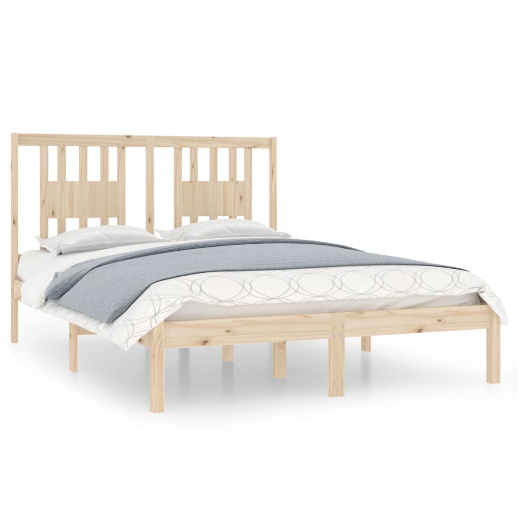Bedframe massief hout 135x190 cm is nu te koop bij PeponiXL, paradijselijk wonen!