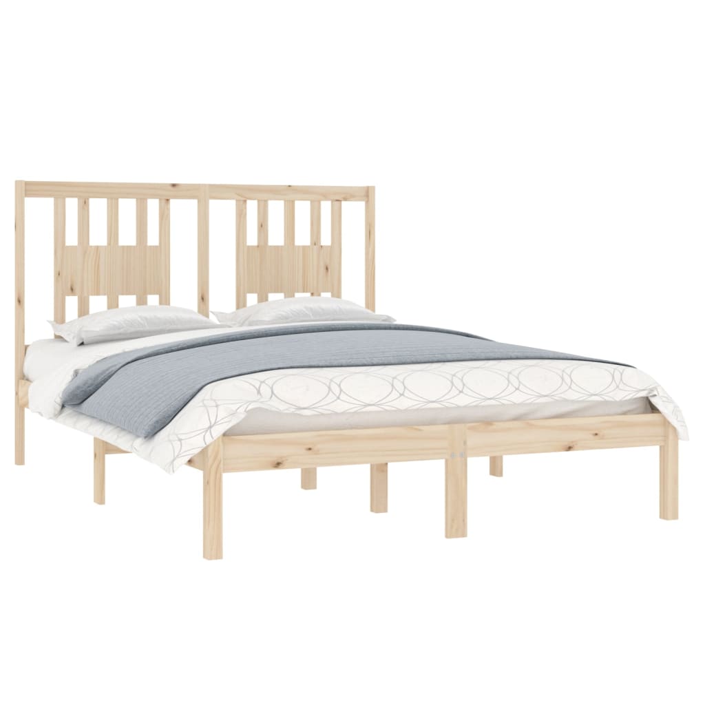 Bedframe massief hout 135x190 cm is nu te koop bij PeponiXL, paradijselijk wonen!