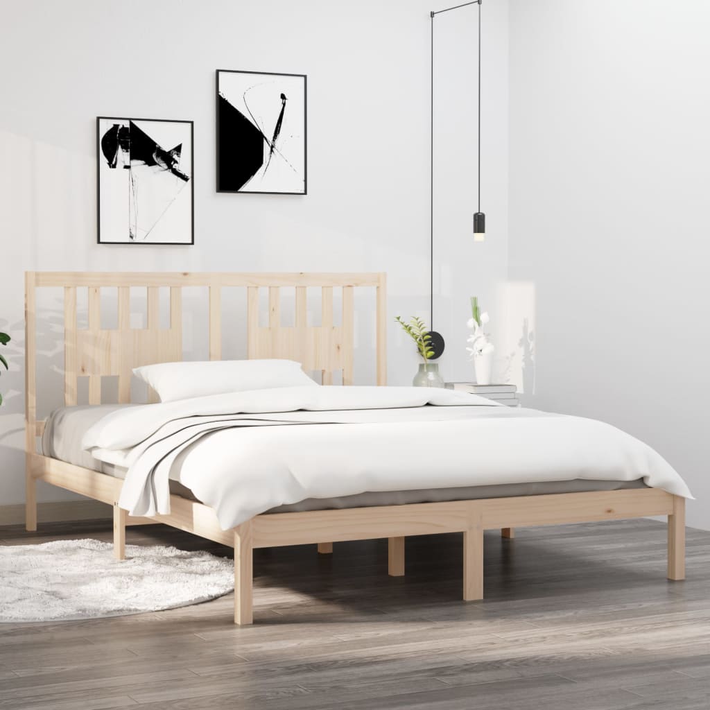 Bedframe massief grenenhout 160x200 cm is nu te koop bij PeponiXL, paradijselijk wonen!
