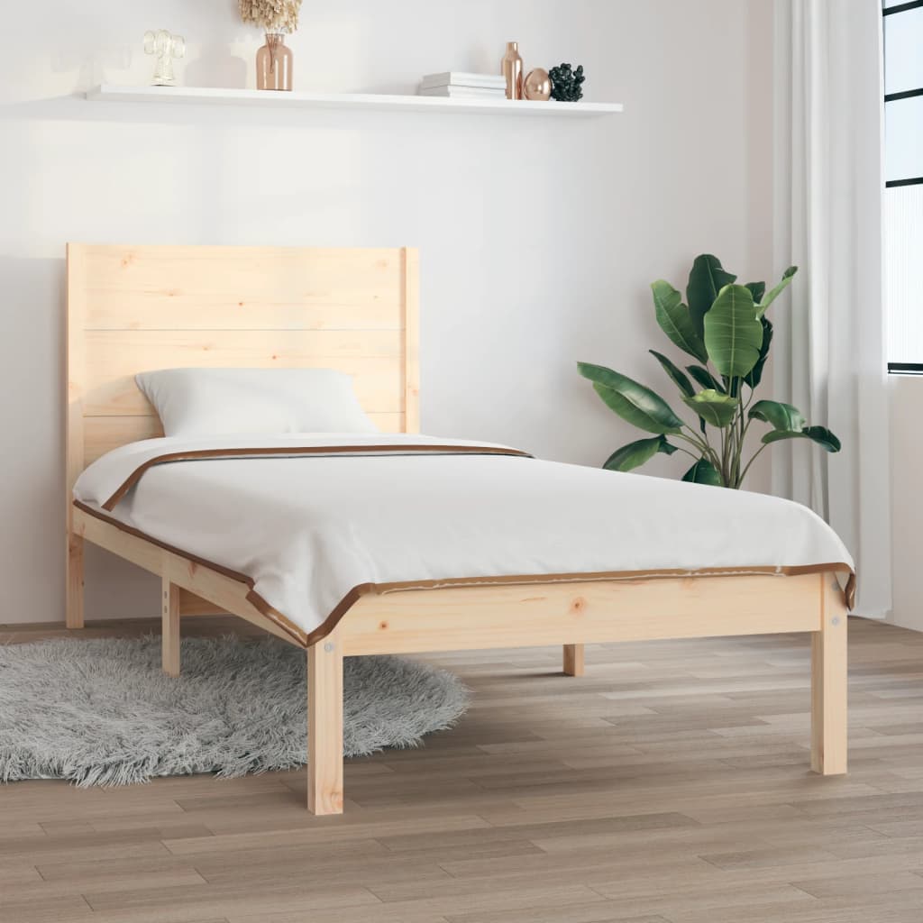 Bedframe massief hout 75x190 cm is nu te koop bij PeponiXL, paradijselijk wonen!