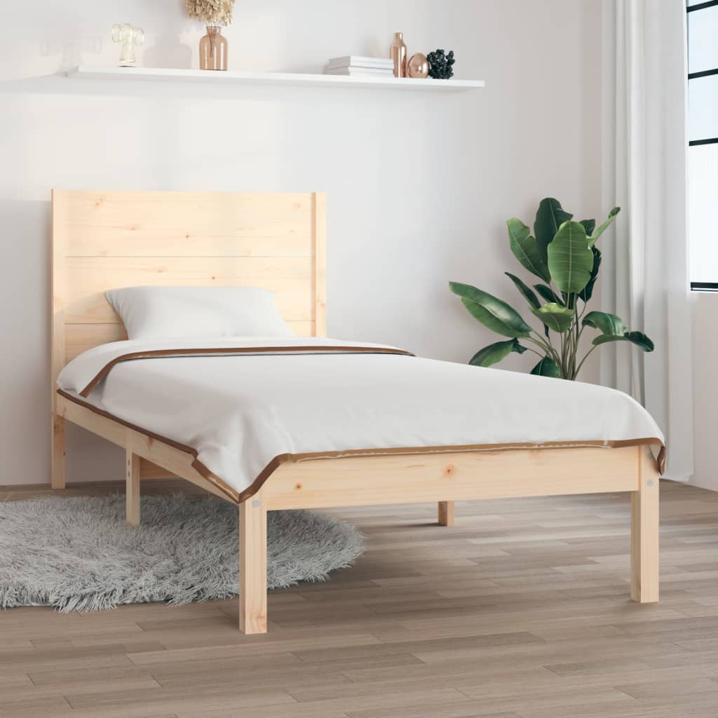 Bedframe massief hout 90x190 cm is nu te koop bij PeponiXL, paradijselijk wonen!