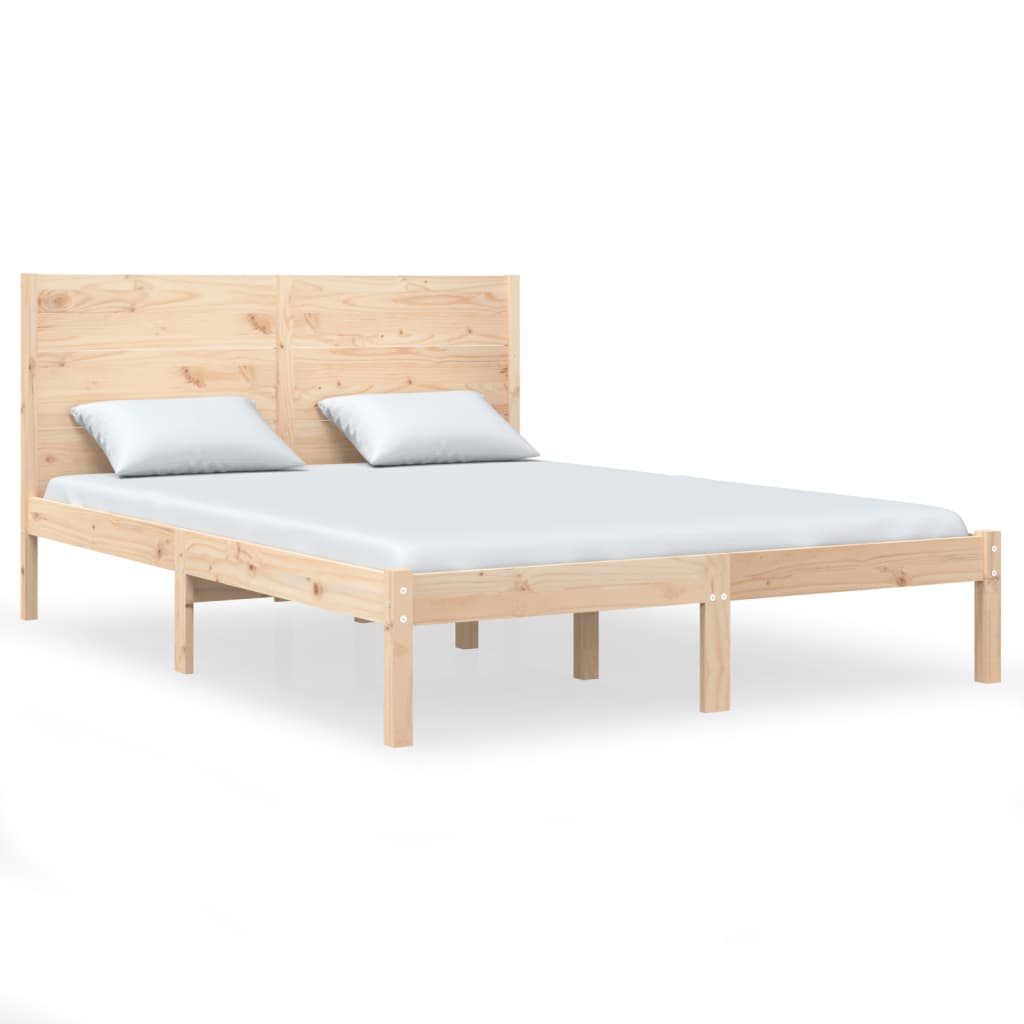 Bedframe massief hout 135x190 cm is nu te koop bij PeponiXL, paradijselijk wonen!