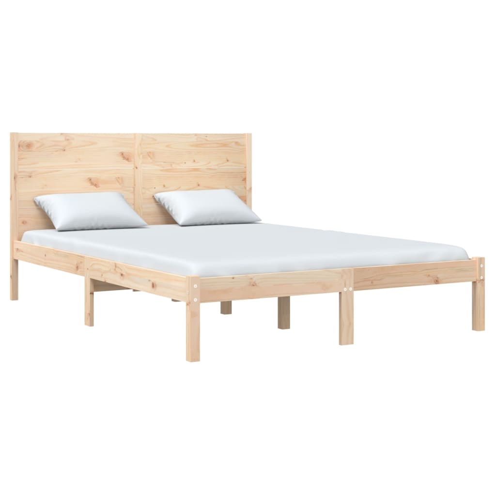 Bedframe massief hout 135x190 cm is nu te koop bij PeponiXL, paradijselijk wonen!