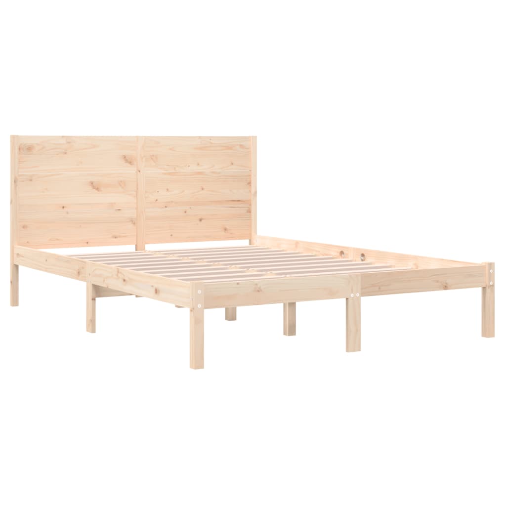 Bedframe massief hout 135x190 cm is nu te koop bij PeponiXL, paradijselijk wonen!