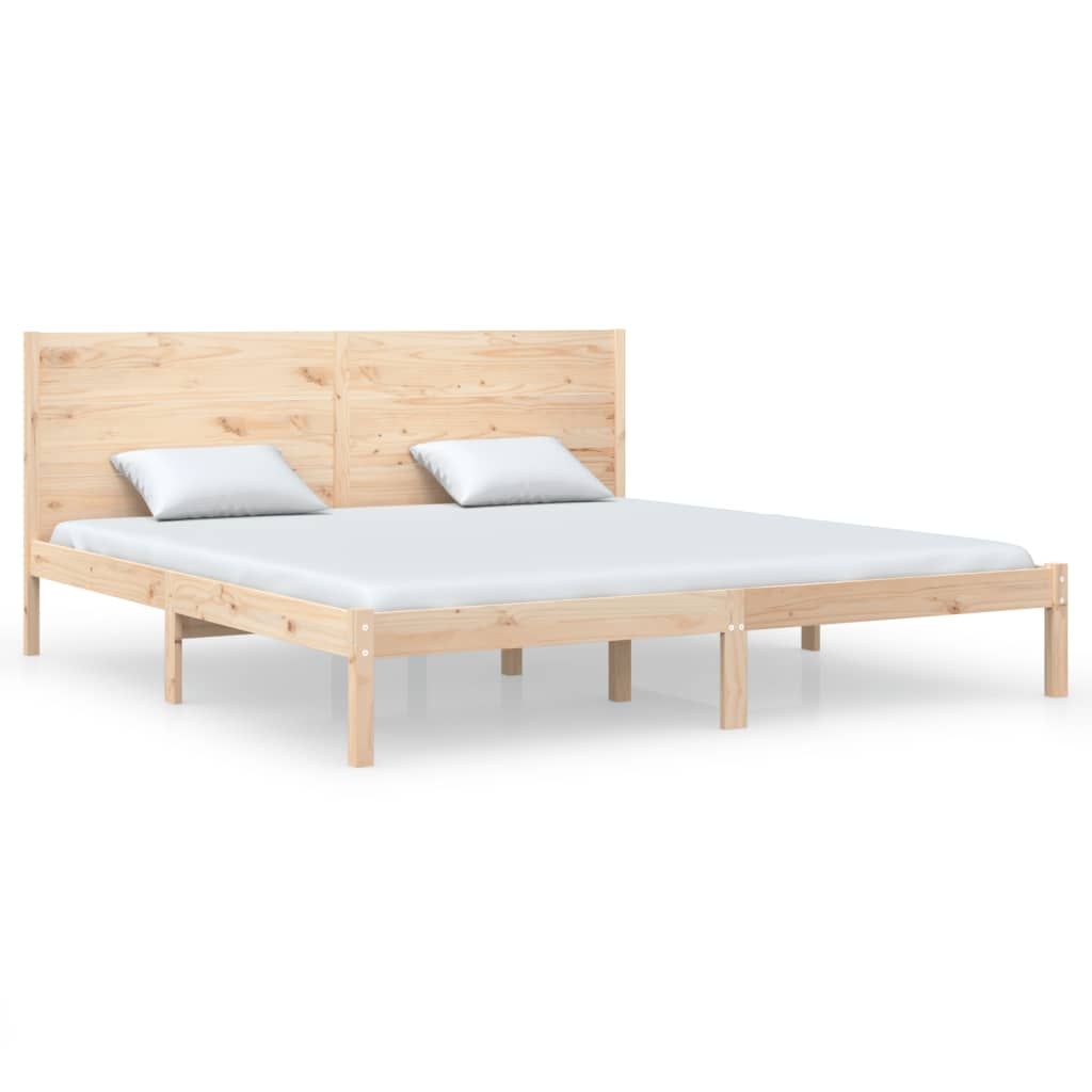 Bedframe zonder matras massief grenenhout 200x200 cm is nu te koop bij PeponiXL, paradijselijk wonen!