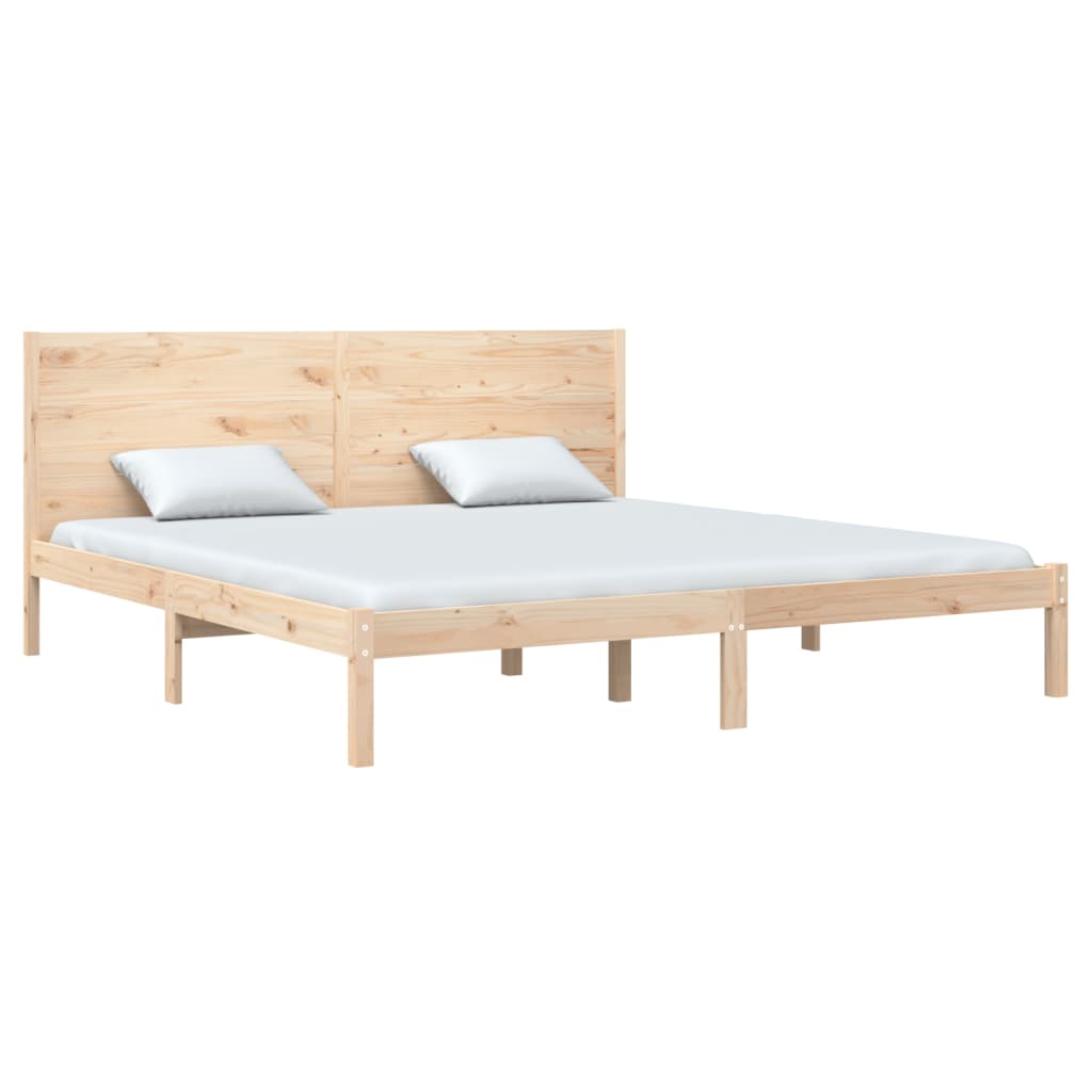 Bedframe zonder matras massief grenenhout 200x200 cm is nu te koop bij PeponiXL, paradijselijk wonen!