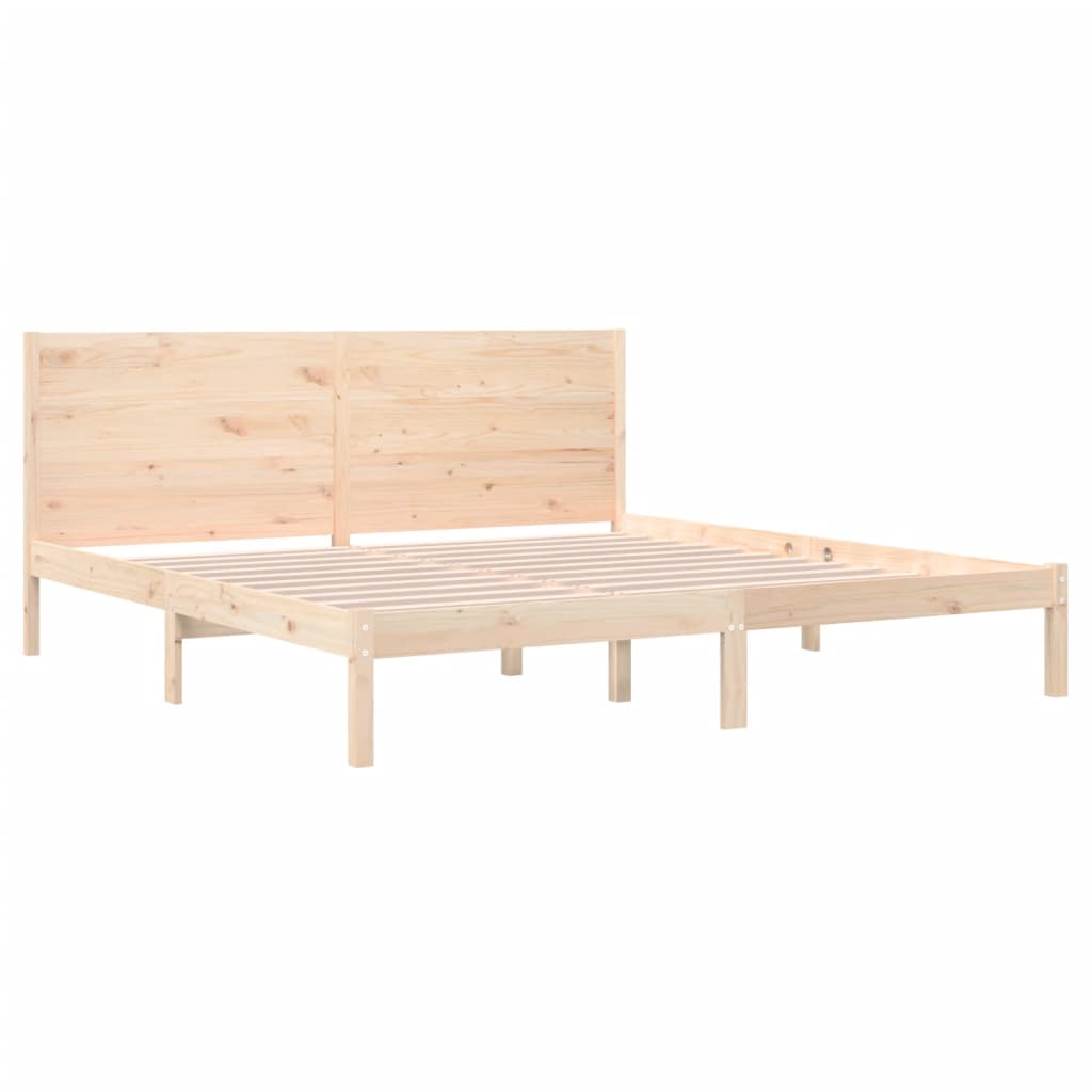 Bedframe zonder matras massief grenenhout 200x200 cm is nu te koop bij PeponiXL, paradijselijk wonen!