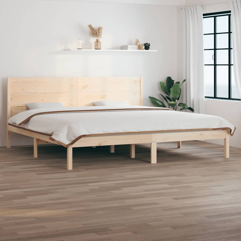 Bedframe zonder matras massief grenenhout 200x200 cm is nu te koop bij PeponiXL, paradijselijk wonen!