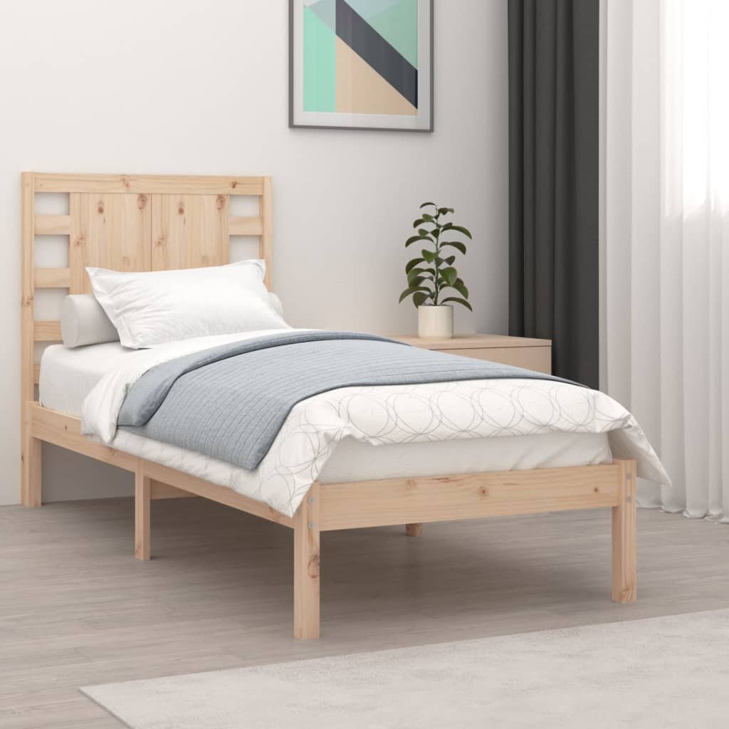 Bedframe massief hout 90x190 cm is nu te koop bij PeponiXL, paradijselijk wonen!