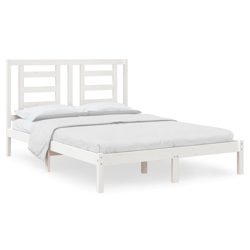 Bedframe zonder matras massief grenenhout wit 140x190 cm is nu te koop bij PeponiXL, paradijselijk wonen!