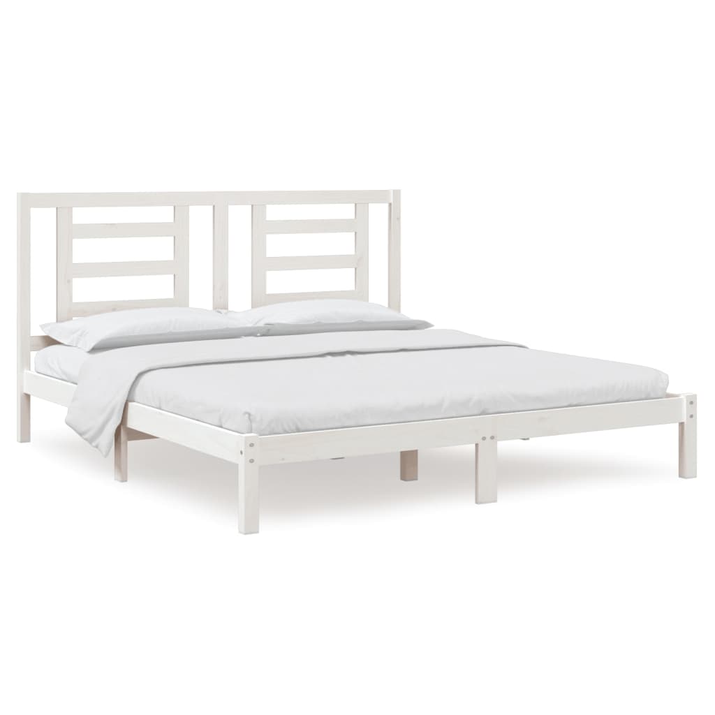 Bedframe massief hout wit 180x200 cm is nu te koop bij PeponiXL, paradijselijk wonen!