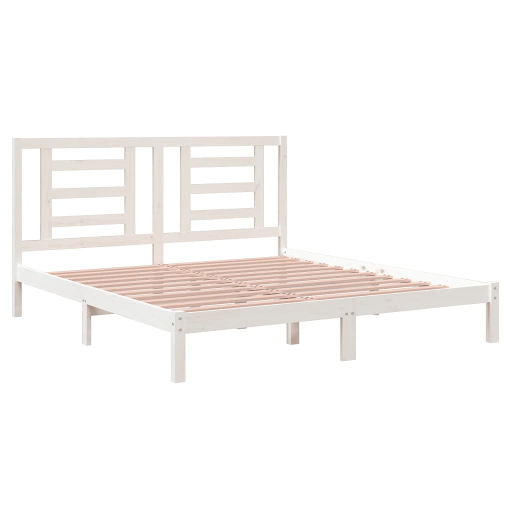 Bedframe massief hout wit 180x200 cm is nu te koop bij PeponiXL, paradijselijk wonen!