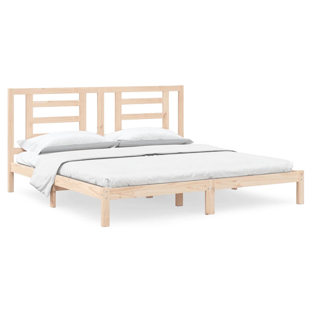 Bedframe zonder matras massief grenenhout 200x200 cm is nu te koop bij PeponiXL, paradijselijk wonen!