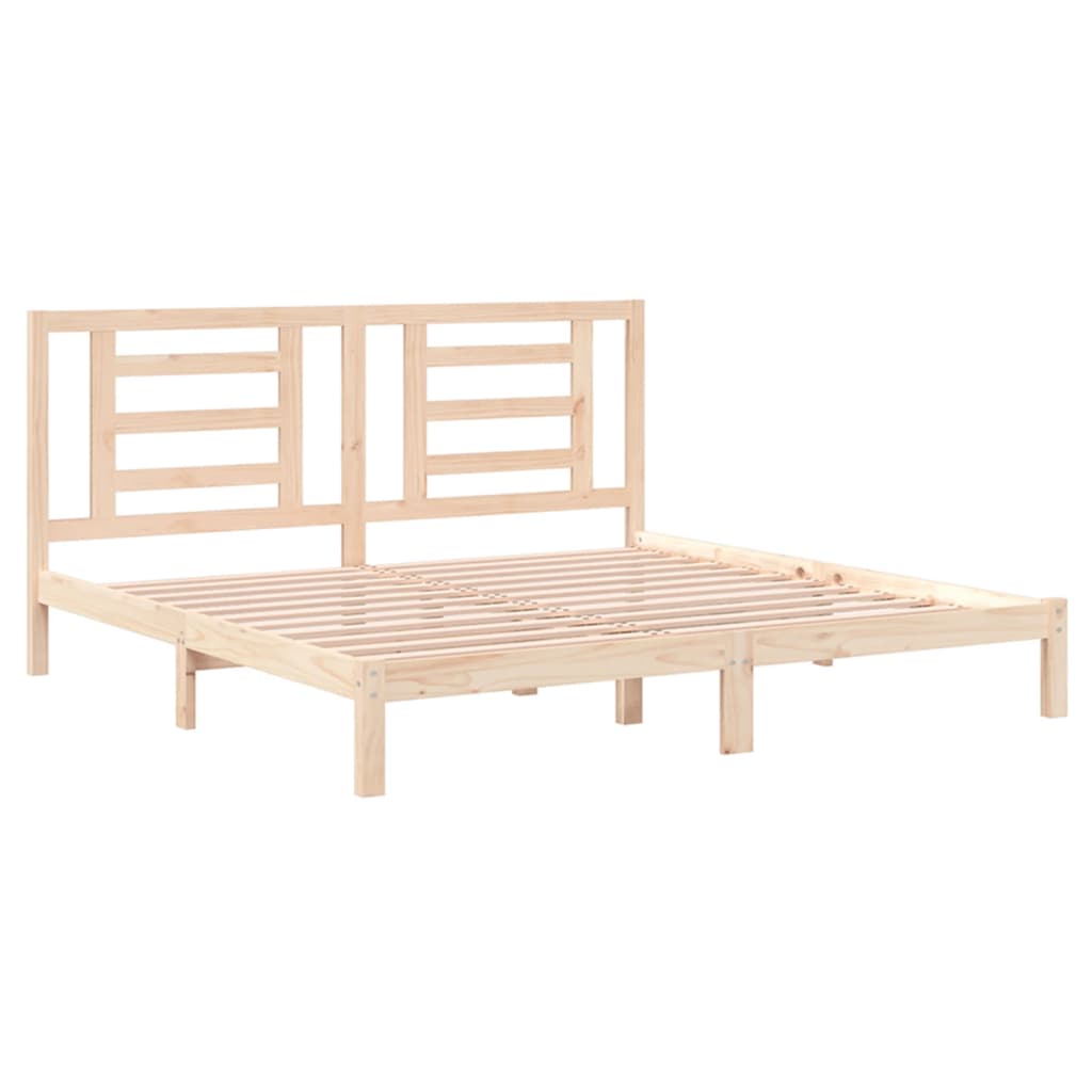 Bedframe zonder matras massief grenenhout 200x200 cm is nu te koop bij PeponiXL, paradijselijk wonen!